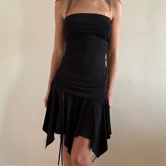 Y2K strapless dress with tassles - Picture 1 of 2